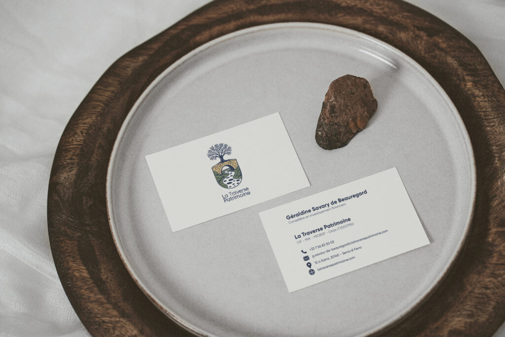 business card on plate mockup copie