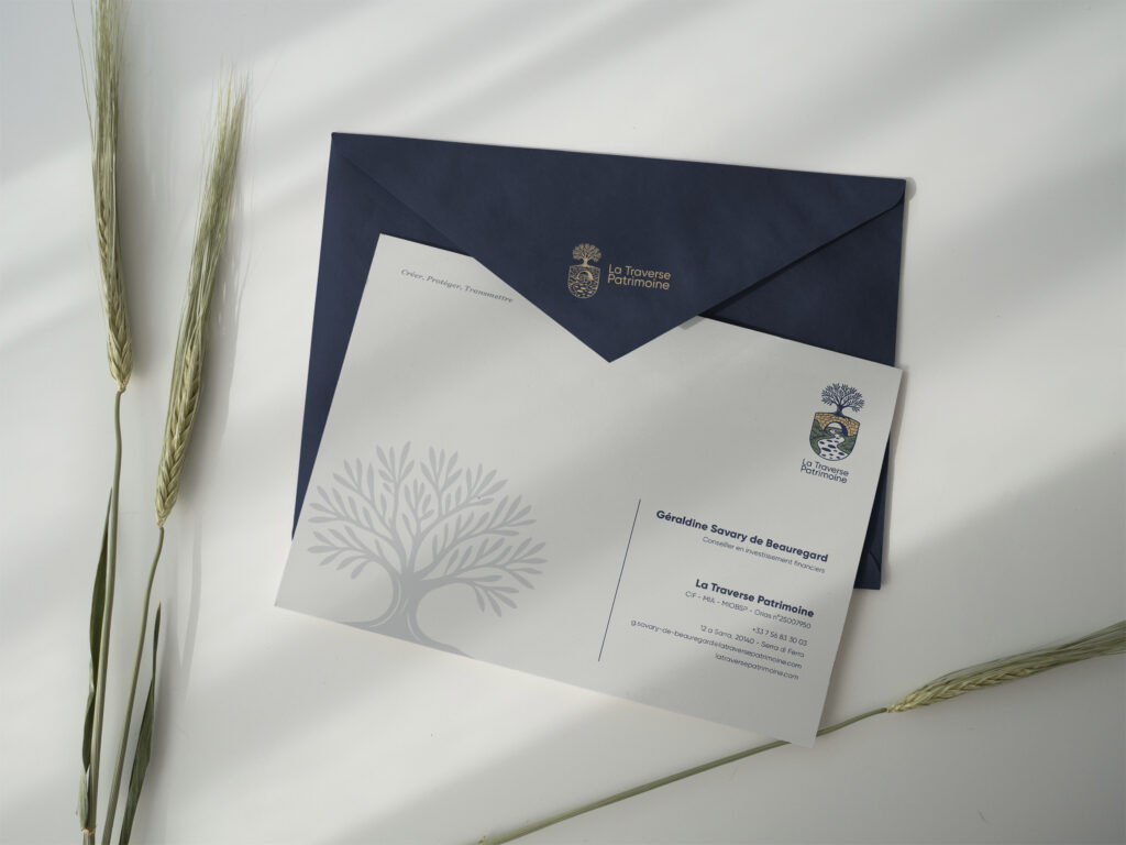 carte postale 1 et enveloppe